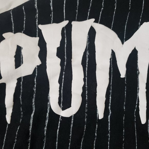 Disney The Nightmare Before Christmas Pinstripe Pumpkin King Long Sleeve Shirt L - Picture 8 of 11